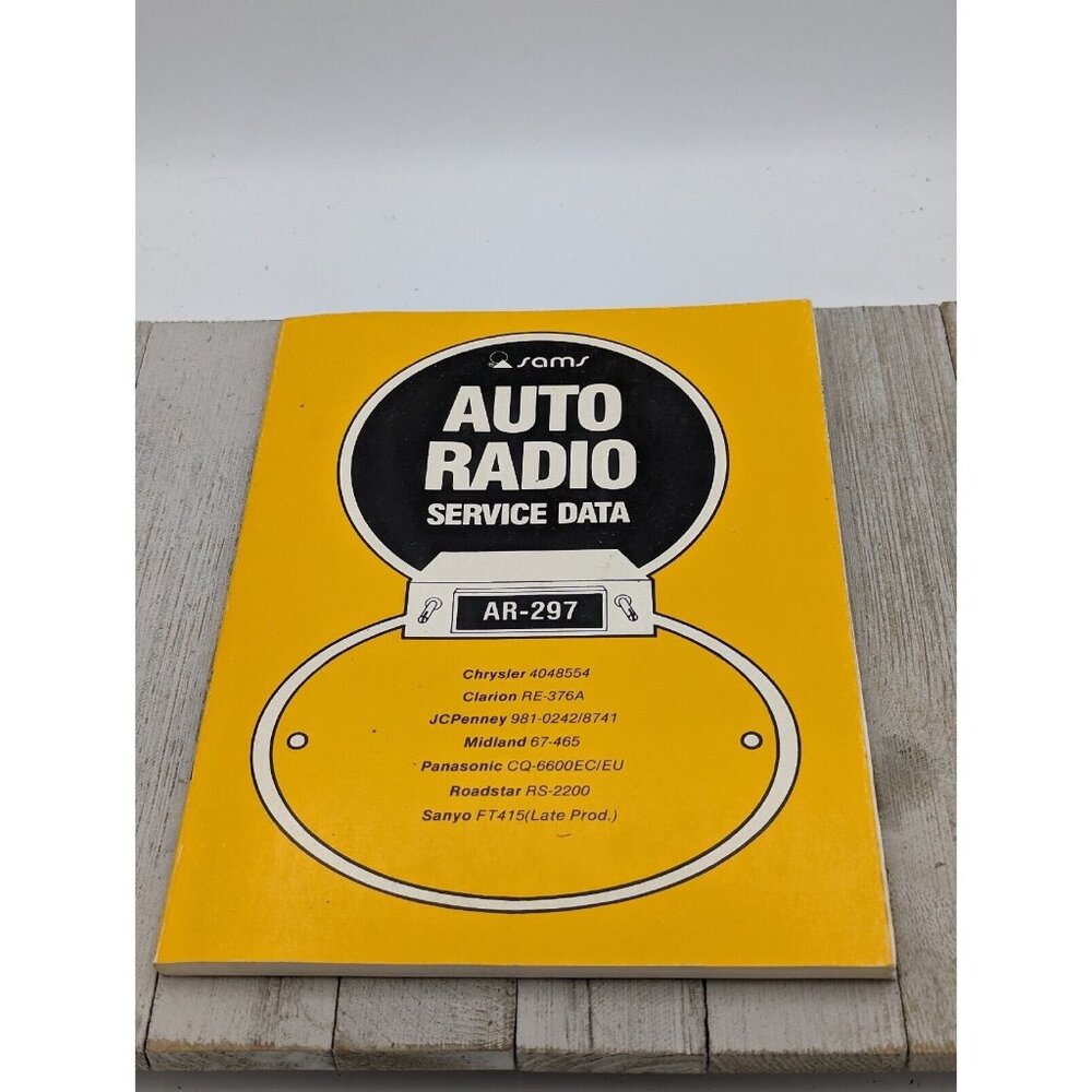 Original Sams Auto Radio Service Data Book AR-297